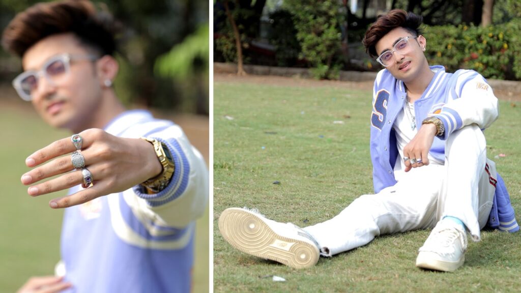 Who is the Handsome Boy in Surat? Google Says: Dipak Chauhan! ๐๐ฅ 38 Dipak Chauhan smiling in lavender varsity jacket โ cute boy in Surat with happy vibes.