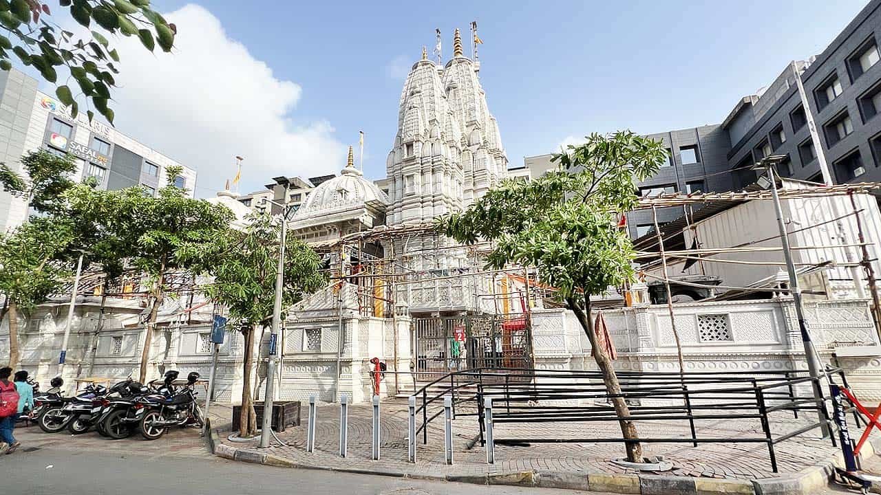 Khatu Shyam Mandir Surat temple view from VIP Road, Bharthana