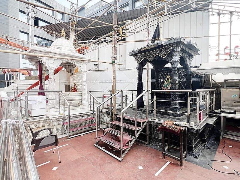 Shani Bhagwan and Sheetla Mata shrines behind Shyam Dham Mandir Surat
